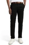 TOM TAILOR Denim Herren Slim Fit Chino Hose mit G&uuml;rtel 29999 - Black 32W / 32L