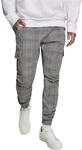 Urban Classics Herren AOP Glencheck Cargo Jog Pants White/Black, XXL