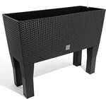 Jatery Garden 72 Liter mit Anthrazit -Bew&auml;sserung 80 x 33 x 65 cm mit Beinen