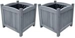 vidaXL 2X Tannenholz Massiv Garten Hochbeet Blumenkasten Pflanzkasten Pflanzbeet