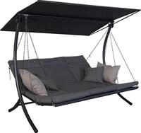 ANGERER Hollywoodschaukel Swing Smart grau | Gartenschaukel Made in Germany, Schaukel