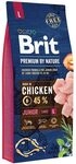 Brit Premium by Nature Adult L Trockenfutter f&uuml;r gro&szlig;e Hunderassen, unterst&uuml;tzt