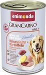 animonda GranCarno Hunde Nassfutter Sensitiv Reines Huhn + Kartoffeln (6 x 400g),