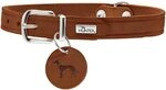 HUNTER Hundehalsband AALBORG, Farbe: cognac, robustes & strapazierf&auml;higes Leder,