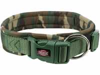 TRIXIE Premium Halsband Größe L: Halsumfang 49–55 cm/25 mm in Camouflage -