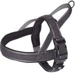 Nobby Norweger Geschirr Linen Deluxe, schwarz/grau L: 50-64 cm + 42 cm, B: 25/35 mm,