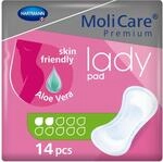 Hartmann 1686348 MoliCare Premium Lady Pad 2 Tropfen, Gr&uuml;n, 14 St&uuml;ck