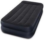 Intex Erwachsene Twin Pillow Rest Raised Airbed with Fiber-Tech Bip, Top: