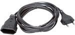 Kopp 146205091 Euro-Verl&auml;ngerung 3 m, schwarz