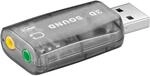 Wentronic USB 2.0 Soundkarte (USB A-Stecker auf 2x 3,5mm stereo Buchse)