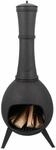 Esschert Design Terrassenofen, 150 cm L, schwarz, 53x53x144 cm, FF65