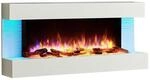 BALDERIA Elektrokamin Helia | Elektrischer Wandkamin mit 3D-Flammeneffekt | Elektro