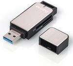 Hama USB 3.0 Kartenleser mit Aluminiumgeh&auml;use (SD, SDHC, SDXC,