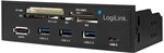 LogiLink UA0341 - 5,25" Multifunktions Panel mit: integriertem Kartenleser (M2, MS,