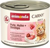 animonda Carny Katzen Nassfutter Pute + Huhn + Shrimps (6 x 200g), getreidefreies
