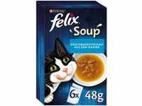 FELIX Soup, Suppe für Katzen mit zarten Stückchen, Geschmacksvielfalt aus dem