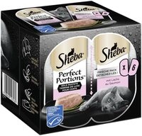 Sheba Perfect PORTIONS Pastete mit Lachs MSC 1x3x(2x37,5g), Katzenfutter, Nassfutter,
