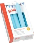 goki 15427 - Geburtstagskerzen 10 St&uuml;ck, blaue Wachskerzen Set, 10cm, festliche