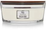 WoodWick Ellipse Duftkerze | White Tea & Jasmine | mit knisterndem Docht 