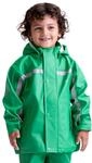 BMS Buddeljacke, Regenjacke f&uuml;r Kinder mit abnehmbarer Kapuze in gr&uuml;n Gr&ouml;&szlig;e 80