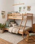 Steiner Shopping Etagenbett aus massiver Buche I Natur 90 x 200 cm I Doppelstockbett