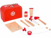 small foot Spielset "Arztkoffer" aus Holz, inkl. Spritze, Stethoskop, Thermometer