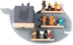 Kinderregal Wal | h&auml;ngend f&uuml;r Toniebox und Tonie Figuren | Regal | Ma&szlig;e: H....