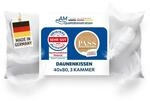 DormiGood Daunenkissen 40x80 - Made in Germany 3 Kammer Kopfkissen 40x80cm -