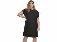 Urban Classics Damen Ladies Naps Terry Extended Shoulder Dress Kleid, Black (Black
