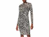 Urban Classics Damen TB4517-Ladies AOP Double Layer Dress Kleid, White/Black, M