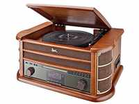 Dual NR 50 DAB Stereo-Nostalgie-Komplettanlage mit Plattenspieler (UKW/DAB(+) Radio,