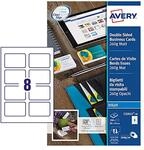 Avery C32015-10 Umschlag, 80 Visitenkarten, glattem Rand 260 g/qm matt, 85 x 54...