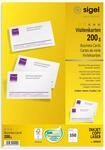 SIGEL DP839 bedruckbare Visitenkarten hochwei&szlig;, 150 St&uuml;ck (15 Blatt), 85x55 mm,