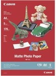 Canon Fotopapier MP-101 matt wei&szlig; - (DIN A4 5 Blatt) f&uuml;r Tintenstrahldrucker -