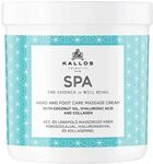 Kallos Spa Hand-Fu&szlig;pflege Massiercreme mit Kokos&ouml;l, Hyalurons&auml;ure und Kollagen,
