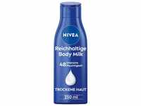 NIVEA Reichhaltige Body Milk (250 ml), intensiv pflegende Körpercreme mit Mandelöl
