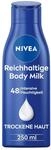 NIVEA Reichhaltige Body Milk (250 ml), intensiv pflegende K&ouml;rpercreme mit...