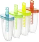 Rotho Wave 4er-Set Eisform f&uuml;r Eis am Stiel, Kunststoff (PP) BPA-frei, mehrfarbig,