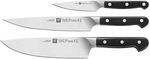 ZWILLING Pro Messerset, 3-tlg., Spick- und Garniermesser/Fleischmesser/Kochmesser,