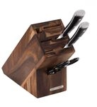 Continenta Messerblock aus Akazie Kernholz mit Schlitzen f&uuml;r 5x Messer,...