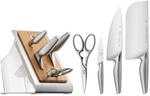 WMF Chef's Edition Messerblock mit Messerset 5teilig, Made in Germany, 3 Messer