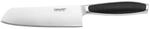 Fiskars Santoku-Messer, Gesamtl&auml;nge: 31 cm, Qualit&auml;tsstahl/Kunststoff, Schwarz,