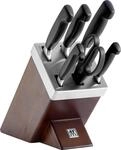 ZWILLING Vier Sterne Selbstsch&auml;rfender Messerblock mit Messer 7-teilig, Rostfreier