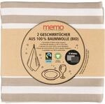 2 memo Geschirrt&uuml;cher aus Bio-Baumwolle 1 x 1 St&uuml;ck