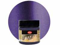 Viva Decor Maya Gold 45ml (Violett) - Metallic-Acrylfarbe für kreative Werke...