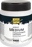 KREUL 85905 - Solo Goya Acrylic Medium, 250 ml Dose, wei&szlig;, Strukturpaste Universal,