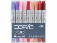 COPIC Ciao Marker Set B mit 36 Farben, Allround Layoutmarker, im praktischen