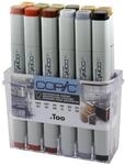 COPIC Classic Set "Architektur Farben", 12er Set im Acryl-Display, Twin Marker mit