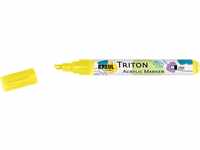 KREUL 17861 - Triton Acrylic Marker edge, fluoreszierendes Gelb, Keilspitze,
