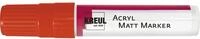 KREUL 46214 - Acryl Matt Marker XXL, mit Keilspitze ca. 15 mm, rot, matte, permanente
